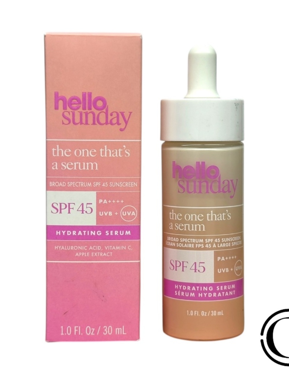 Hello Sunday The One That's a Serum SPF 45 Hydrating & Brightening Vitamin C NIB